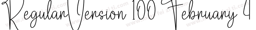 RegularVersion 100 February 4 20字体转换